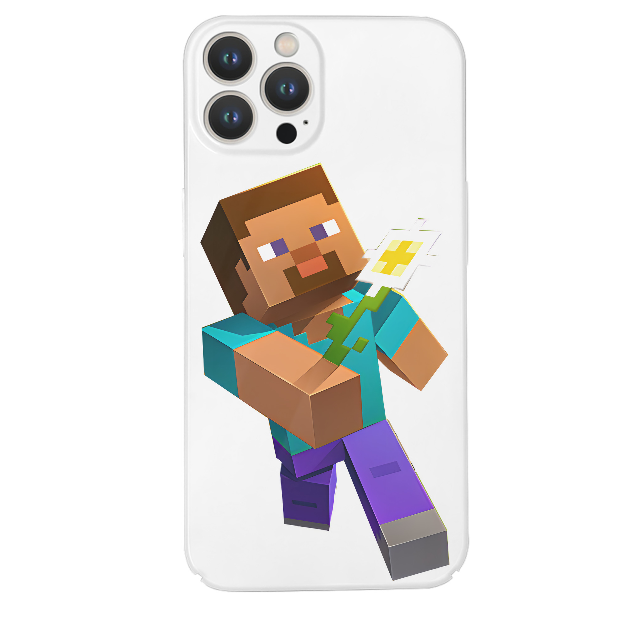 （画像用） マインクラフト ブロックの世界 Minecraft MC Block world 【iPhone 14シリーズ対応】ハードケース